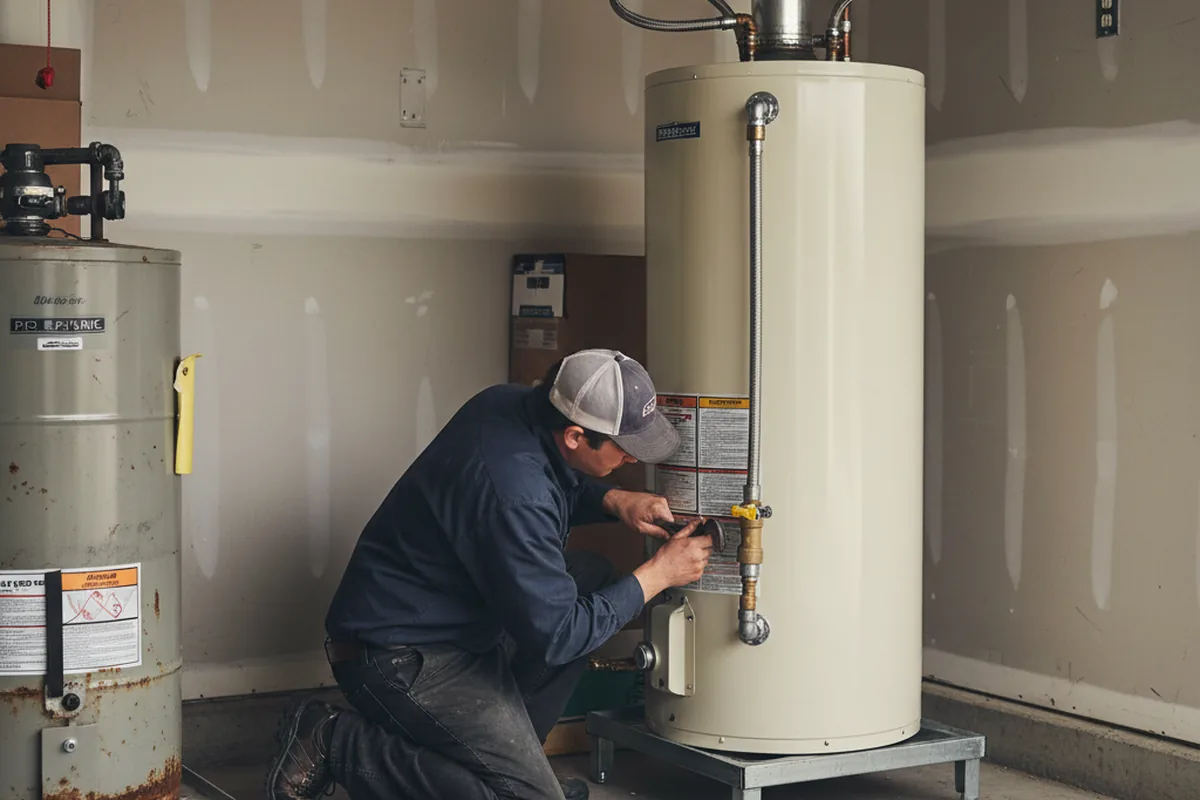 Water heater and shutoff valve replacement in Sarahsville